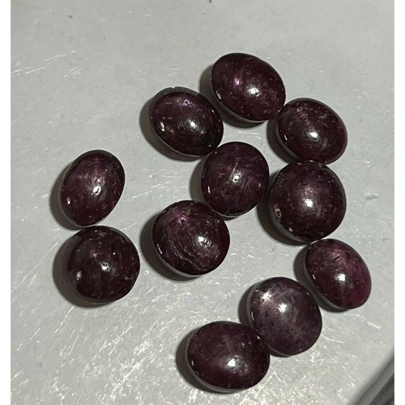 1x Natural Star Ruby Oval Cut Stones cabochon Polished Gemstone 6-7 Ct Per Stone - Picture 2 of 6